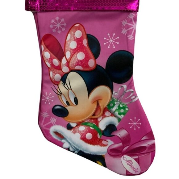 Disney Minnie Mouse Christmas Stocking Set of 2 Large 17 inch Holiday Stockings - Picture 8 of 12